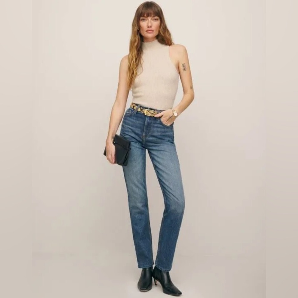 Reformation liza ultra high rise Straight Leg Jeans